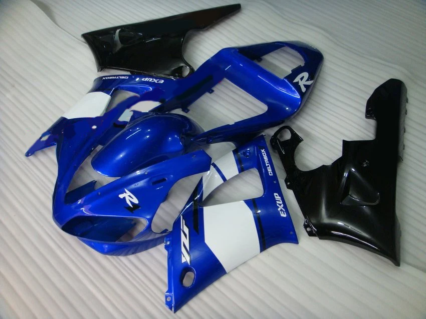 Комплект пластиковых обтекателей под давлением для YAMAHA YZFR1 2000 2001 синий белый