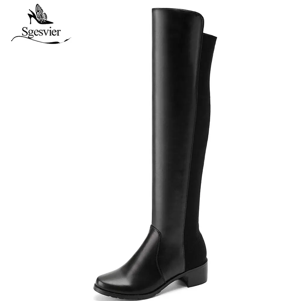 Sgesvier/женские сапоги до колена Дизайнерские выразительные женские Сезон осень