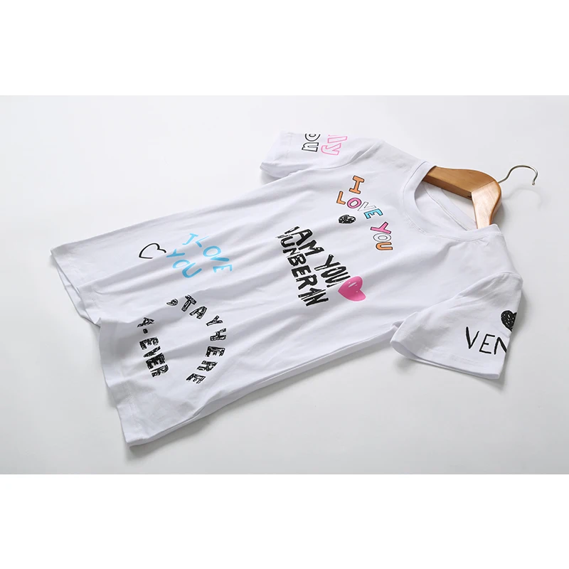 Женский сетчатый комплект из 2 предметов модная летняя футболка с буквенным