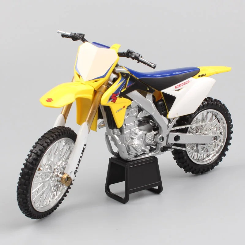 1/12 масштаб Newray Suzuki RMZ-450 внедорожных мотоциклов мотокросса грязи велосипед подарок литые модельные игрушки для взрослых Коллекция