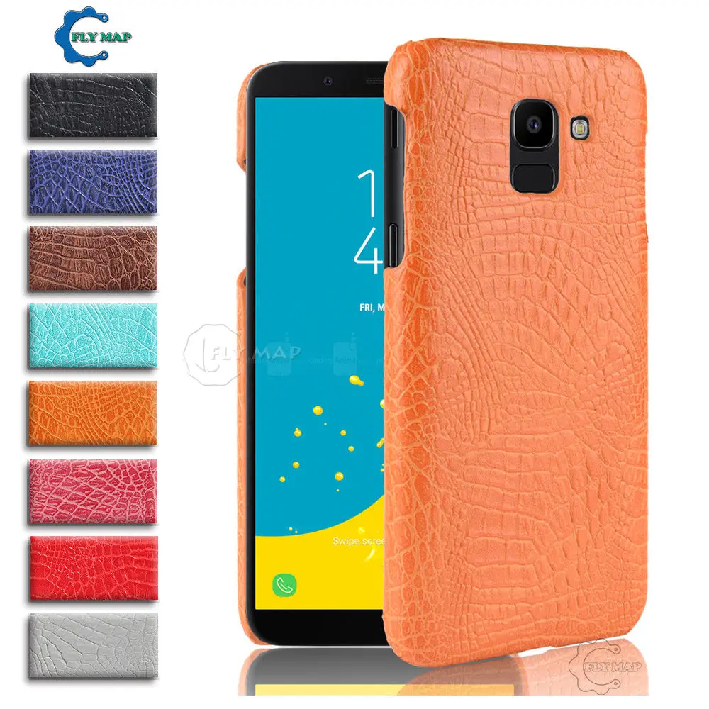 Крокодиловый Чехол для Samsung Galaxy J6 2018 SM J600 J600FN J600FN/DS J 6 жесткий чехол телефона из ПК