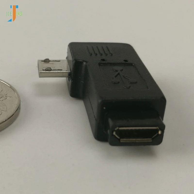 100 шт./лот Micro USB 2 0 5Pin штекер к гнезду M F удлинитель разъем адаптера 90 градусов