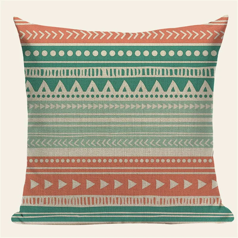 Bohemia Style Ethnic Printing Cushion Covers Linen Throw Pillow Case Sofa Car Seat Home Decorative Custom Geometry Lovely|Наволочки| |