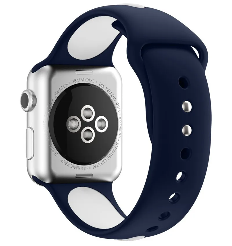 ASHEI силиконовый ремешок для наручных часов Apple Watch, версии 4 40 мм, 38 мм, 42 мм, мягкие спортивные браслет для наручных часов iWatch, полосы серии 3/2/1 ремешок