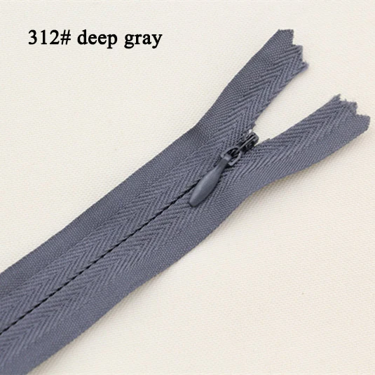 312 deep gray 10 шт. 28 см; большие размеры 35-40 см, 45 см 50 см 55 60 см в длину 3# невидимые молнии нейлон катушки молнии набор «сделай сам» для пошива одежды аксессуары для одежды - Цвет: 312 deep gray