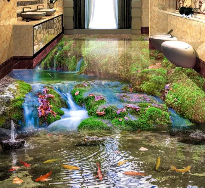 Фотообои для стен 3d напольная плитка фотообои на заказ водопад живопись обои