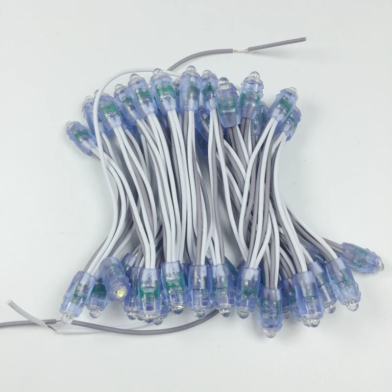 100pcs/lot LED String light 9mm Single Color Pixel Modules DC5V IP67 Waterproof Point Lights For Advertisement Letters | Лампы и