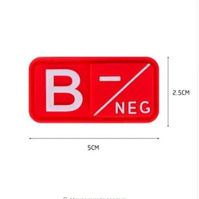 3D ПВХ патч A+ B+ AB+ O+ Положительный POS A-B-AB-O-отрицательный NEG Тип крови группа патч тактический боевой патчи военные значки - Цвет: 31
