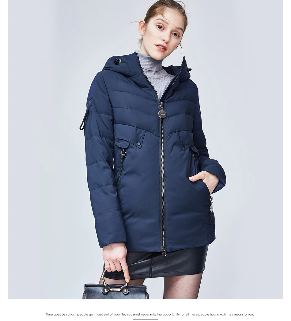 EURASIA New Brand Hooded Womens Winter Coat Full Jacket Thick Parkas Zipper Sustans Lady Jackets Outerwear Green YD1860