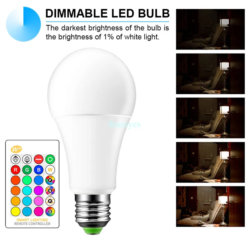 1 шт. светодиодсветодиодный лампа E27 16 цветов 3 Вт 5 10 Вт|led lamp 3w|rgb led lampled |