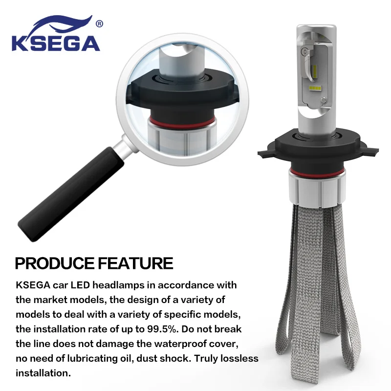 Ksega 8C H11 светодиодные фары лампы для автомобилей H7 9005 9006 9012 Светодиодные 40 Вт 8000LM