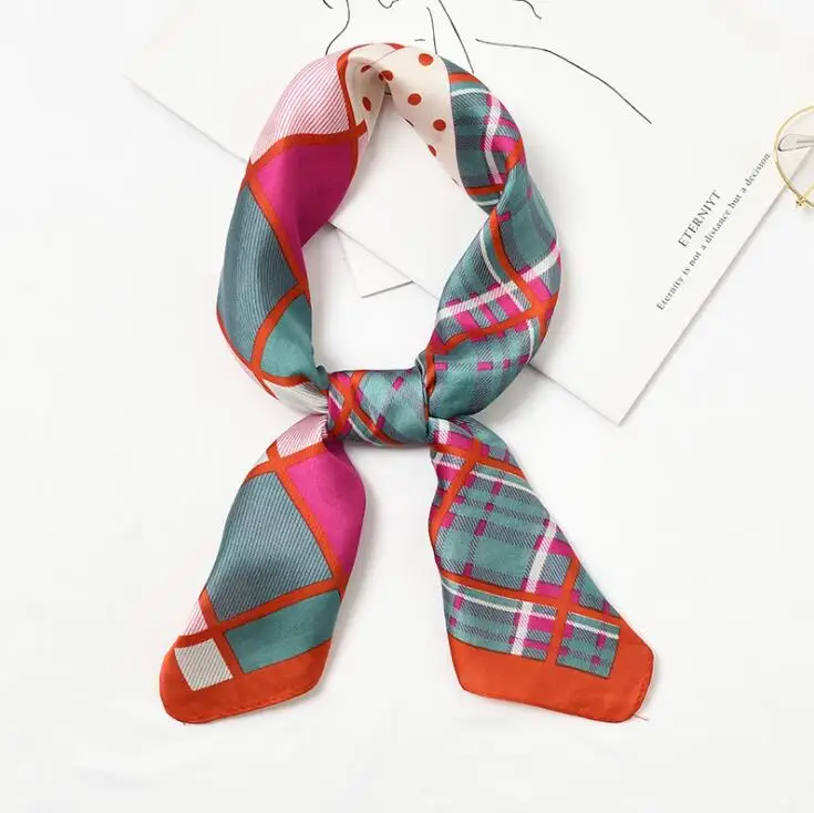 Yishine Новый Модный Шелковый шарф для женщин Пледы в горошек многофункциональные