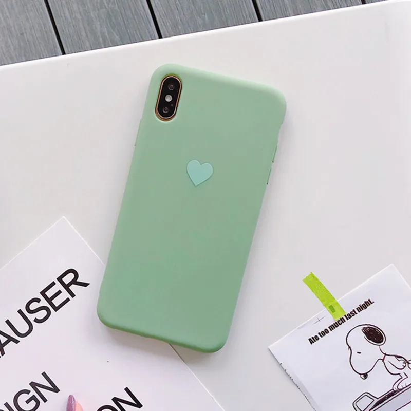 Силиконовые чехлы ярких цветов с сердечками для huawei P30 P20 P10 mate 10 20 Pro Nova 4 3 3i 2S