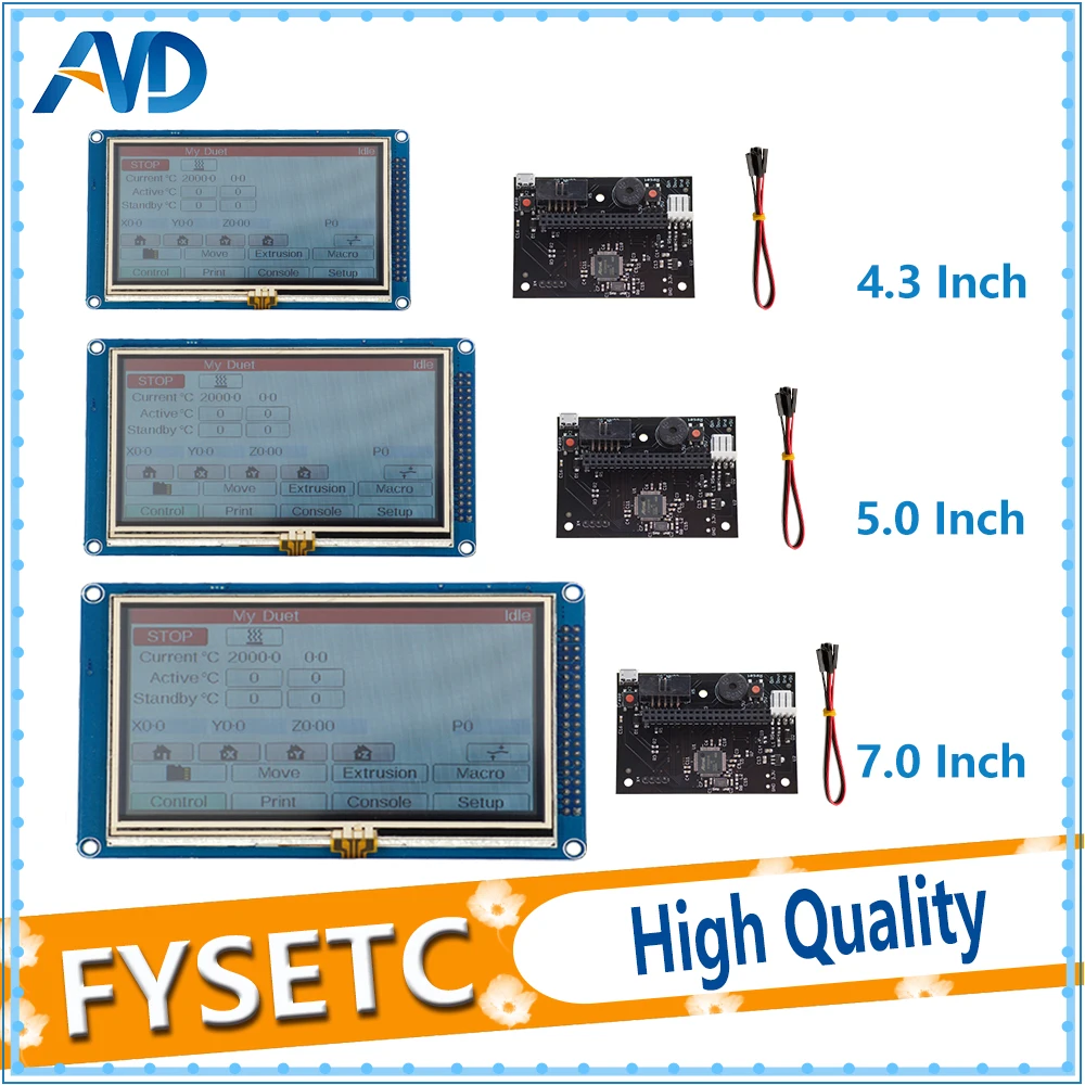 

1PC 4.3" 5" 7" Colour Touch Screen + PanelDue Controller For DuetWifi Advanced 32 Bit Electronics For 3D Printers CNC Machines