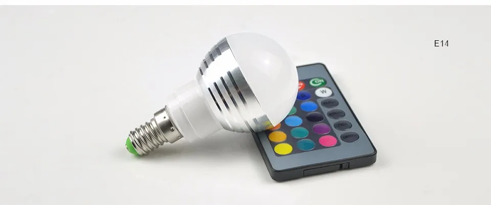 110V 220V AC 85-265V RGB затемнения светодиодный сценический светильник E27 E14 волшебный светильник светодиодный лампы/24key светильник с устройством дистанционного управления дома светильник Инж