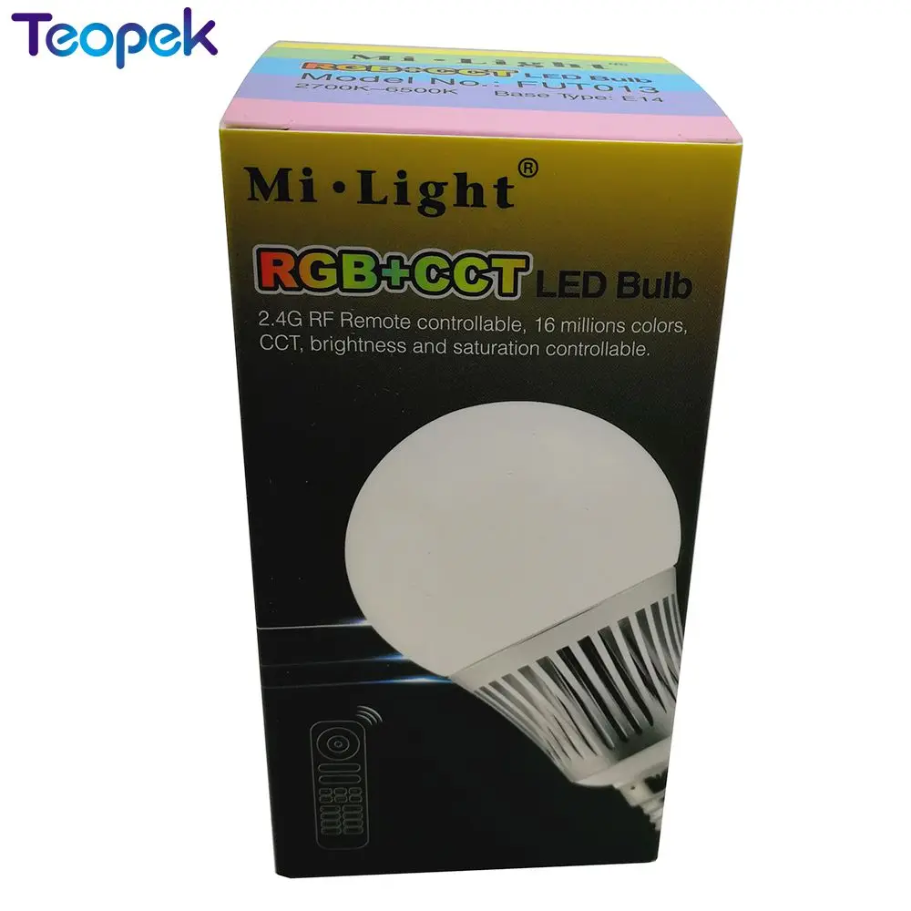 Mi. Светильник 2,4G Беспроводной 5 Вт RGB+ CCT E14 светодиодный лампы FUT013 умная лампа+ WL-iBox1+ 4-Zone РФ Пульт дистанционного управления Управление