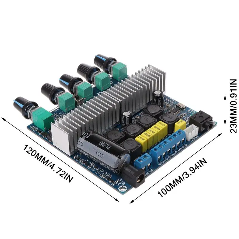 2x50 W + 100 TPA3116 высокое Мощность Bluetooth цифровой усилитель аудио доска с регулируемой