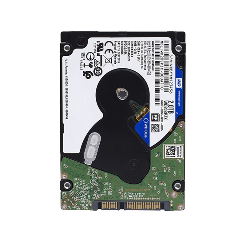 Мобильный внутренний жесткий диск Western Digital WD Blue 2 ТБ 5400 об/мин SATA 6 ГБ/сек. 128 Мб кэш
