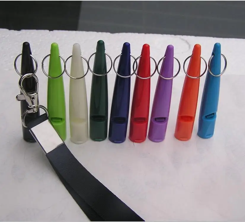 Wholesale 300pcs/lot 80MM Dog Puppy Pet Training Whistle Silent Ultrasonic COLOUR with Lanyard Gundog Whistles Plastic High Qual | Свисток