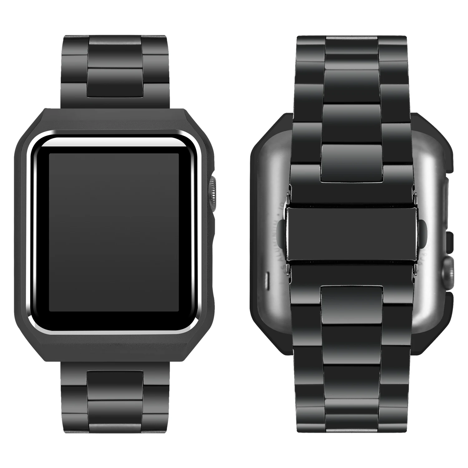 JANSIN металлический чехол+ ремешок из нержавеющей стали для Apple Watch 38 мм 42 мм 40 мм 44 мм ремешок для iwatch серии 4 3 2 1 чехол с браслетом