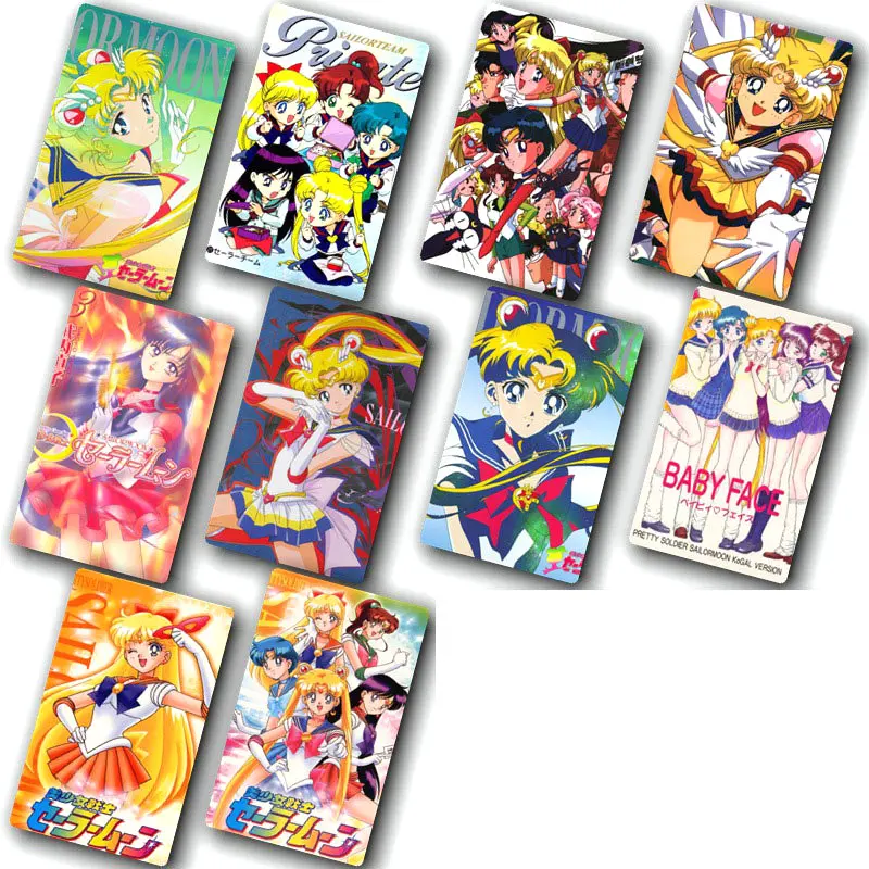 

100pcs/lot Cartoon Sticker Toys Anime Sailor Moon Card Sticker DIY Decoration Bus ID Card Stickers Classic Toys