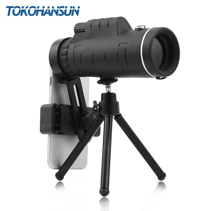 TOKOHANSUN 40x60 зум Монокуляр телескоп широкоугольный Лупа с мобильный телефон