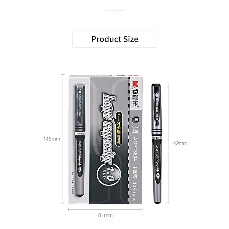 

12Pcs Creative Black Blue Ink Refill Gel Pen High Quality Touch Pen Student Exam Pen Writing Tool School Stationery AGP13604