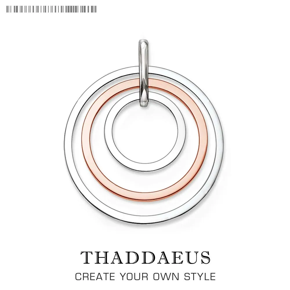 Кулон три круга розовый 2019 абсолютно новый стиль Весенняя мода ювелирные изделия