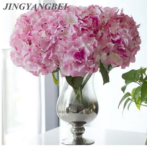 Искусственный цветок гортензии букет из 5 шелковых цветов на ощупь искусственный
