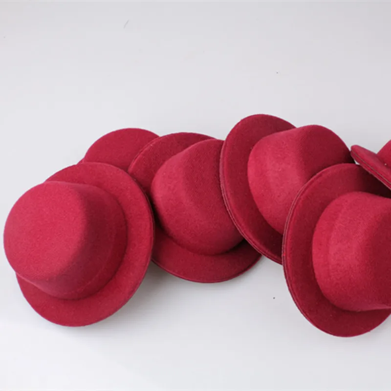 

18 Color 13Cm Fascinator Hats DIY Millinery Hair Accessories Marron Wedding Birthday Party Fascinator Base Mini Top Hat MYQH002
