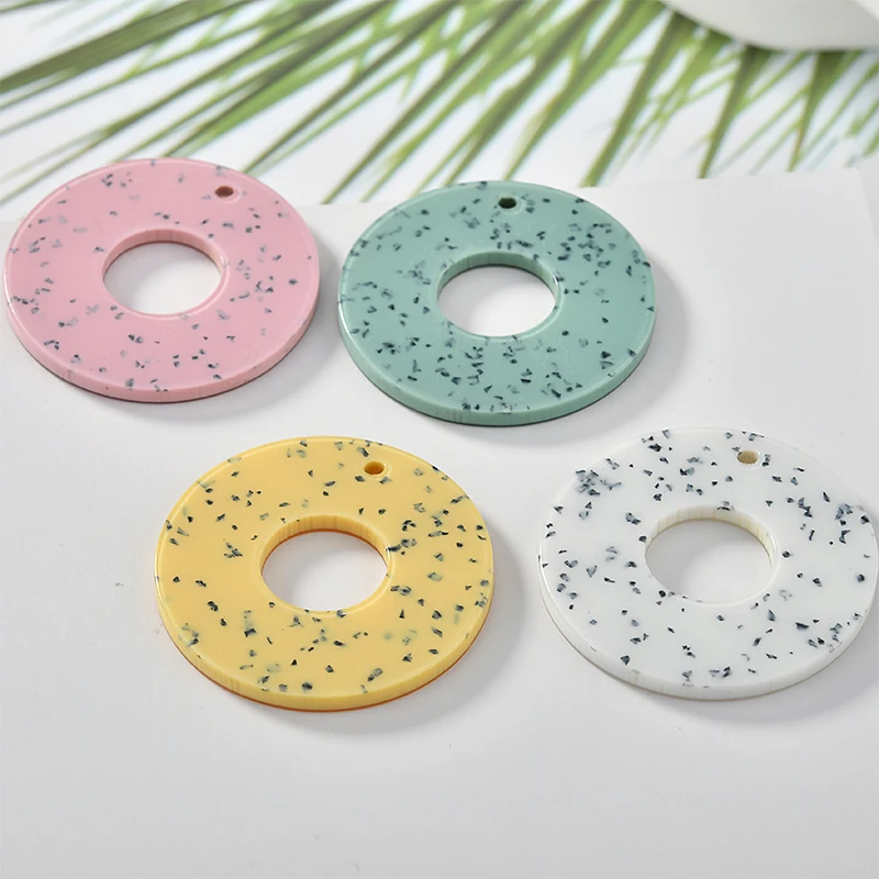 Spring style 30pcs/lot Imitation marble geometry square/round/water drop shape resin beads diy jewelry earring pendant accessory | Украшения