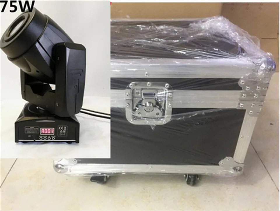 Движущаяся головка с полетным чехлом 4X75w + 1 м кабель Dmx 75 Вт движущаяся 3 лица призы