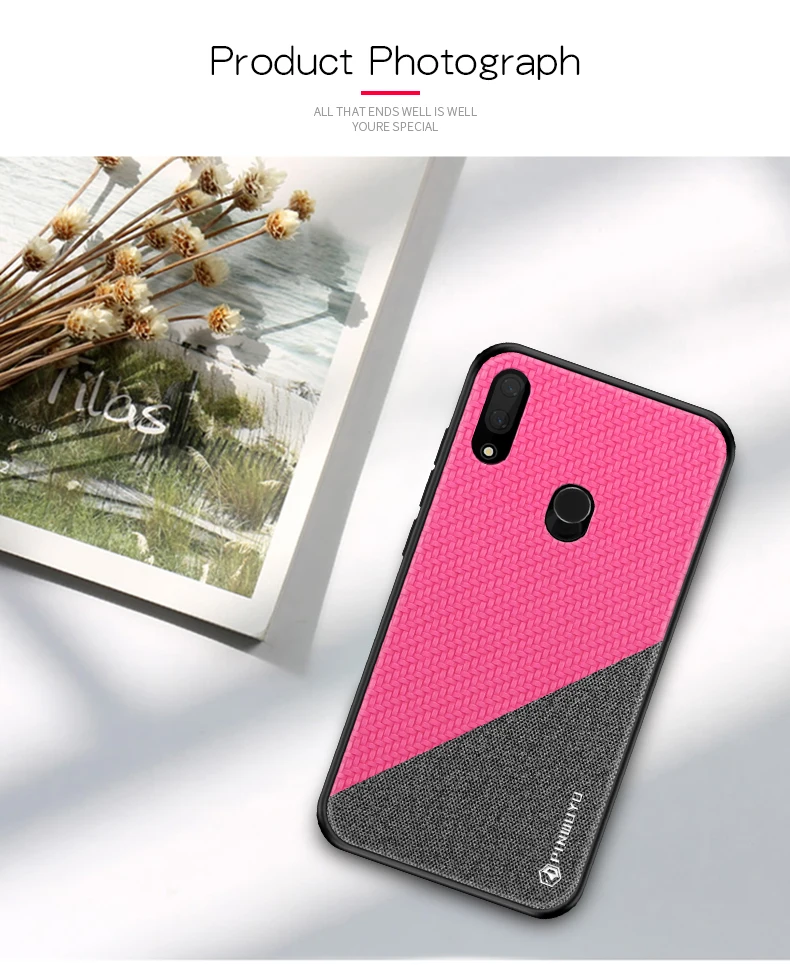 Чехол PINWUYO Honors для Asus Zenfone Max Pro M1 ZB601KL ZB602KL тканевый мягкий чехол с плетеной оправой