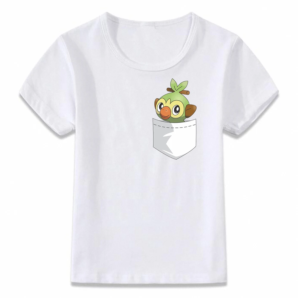 Детская одежда с героями мультфильма рубашка sobble grookey и scorbunny Милая футболка для мальчиков и девочек ясельного и дошкольного возраста рубашки с коротким рукавом