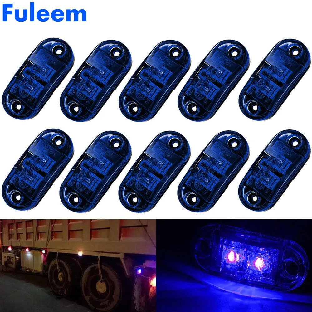 Fuleem 10 шт. синий светодиодный 2 5 дюйма диодный светильник Овальный клиренса