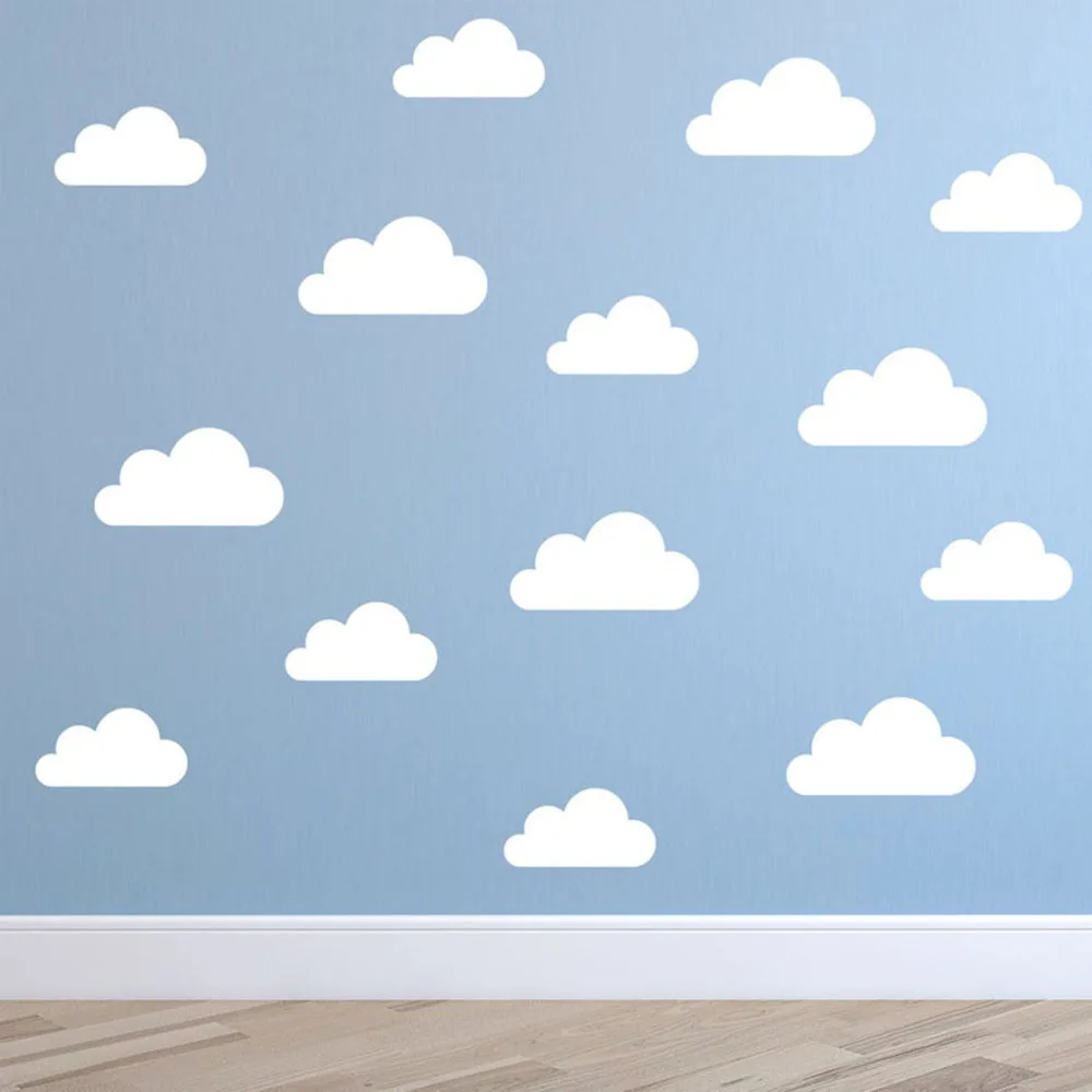 Set of Clouds Wall Decal Nursery Vinyl Wall Sticker Childs Room Cloud Decal Wall Decoration Removable Bedroom Mural G628