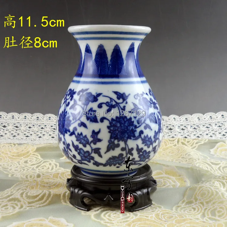 Цзиндэчжэнь керамическая бутылка цветочек Античный голубой и белый фарфор mesa