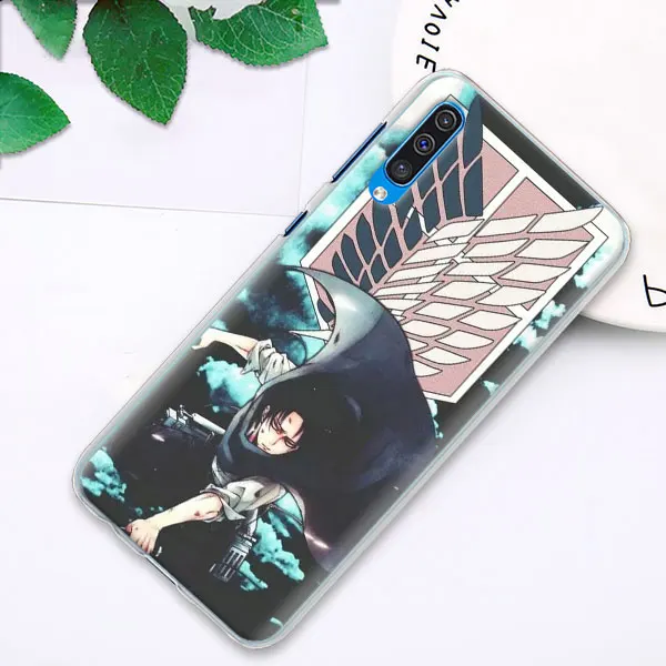 Аниме; обувь для косплея по аниме «атака на Титанов» чехол с крышкой для samsung Galaxy A30 A50 A70 A80 M10 M30 A7 A6 A8+ A9 ПК Жесткий Чехол Для Телефона - Цвет: 09