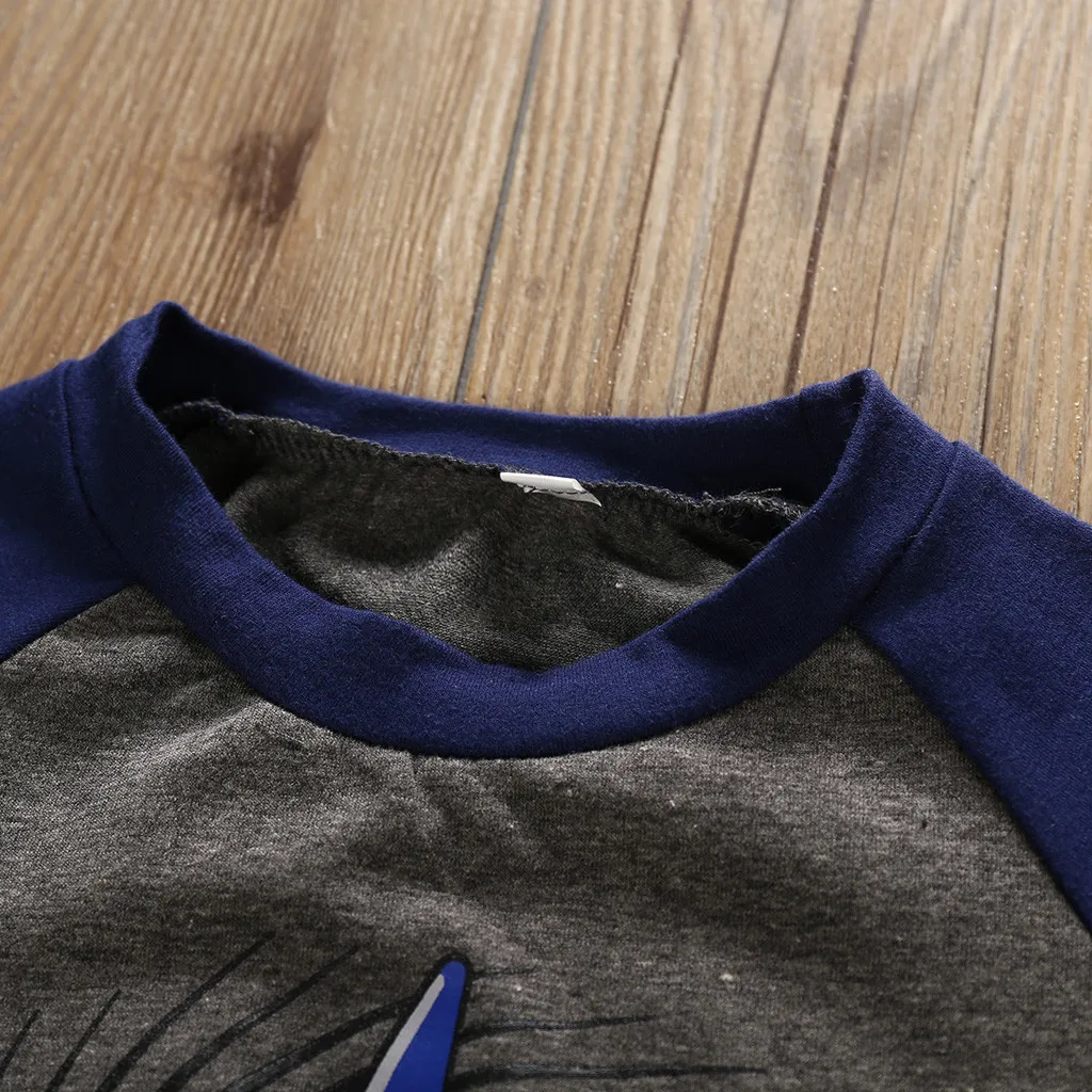 Хлопковая одежда для мальчиков летние пижамы с принтом акулы маленьких Короткие