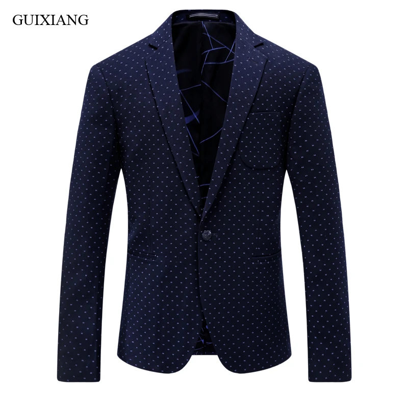 

2019 New Arrival Spring And Autumn Style Men Boutique Blazers Fashion Casual Single Button Slim Men's Puctiform Suit Coat M-3XL