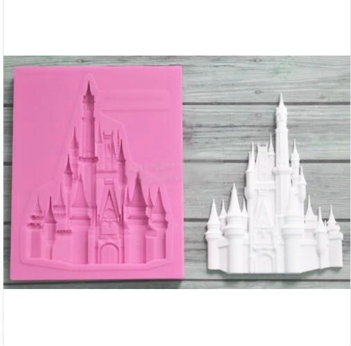 

silicone fondant mold castle church wedding christmas cake decoration mold food grade silicone molds DIY sugar craft tools