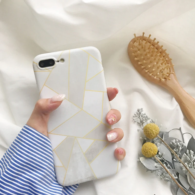 PGSD простая линия резки мраморная оболочка мобильного телефона для iphone XS MAX XR apple 7/8