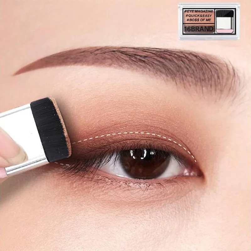 1 Pc Double Colors Shining Wateroroof Make Up Shadow Eyeshadow Makeup Palette For Starters
