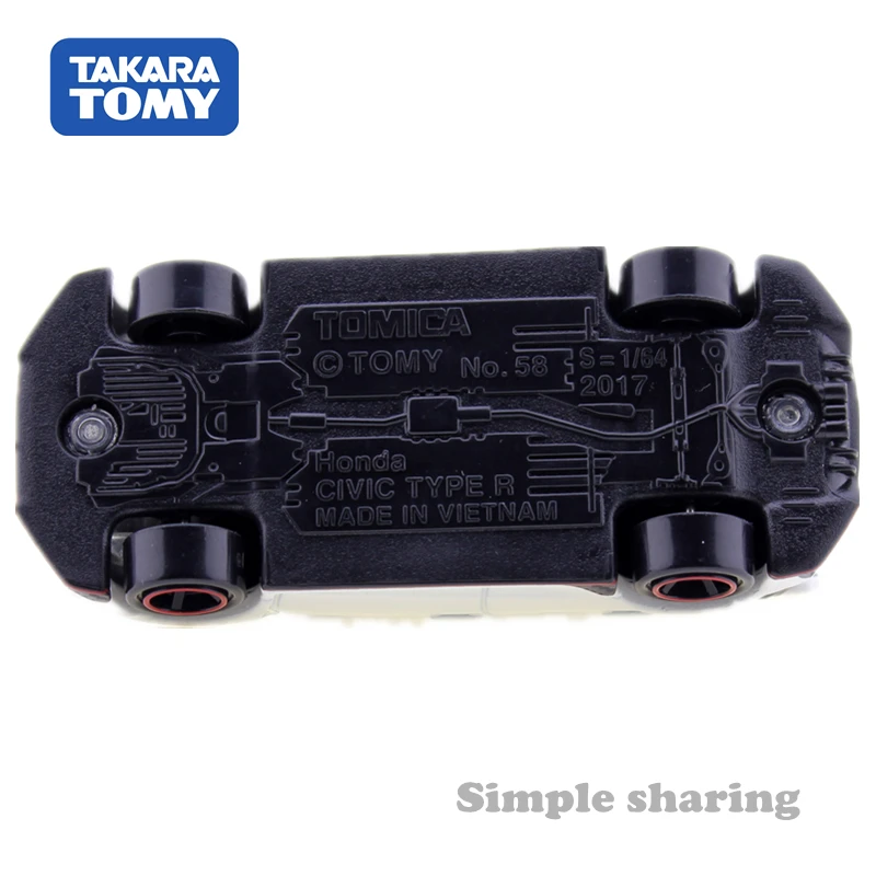 Takara Tomy Tomica № 58 Honda Civic Тип R модель комплект 1:64 Литые Автомобильные формы Pop