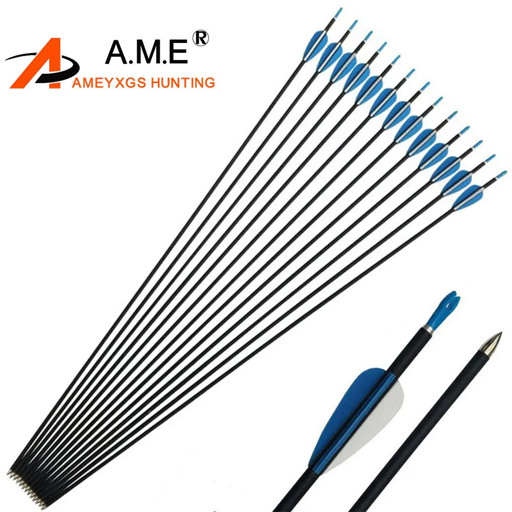 Стрелы карбоновые для рекурсивного лука 12 шт 1000 дюйма|shooting arrow|bow sporttraditional bow |