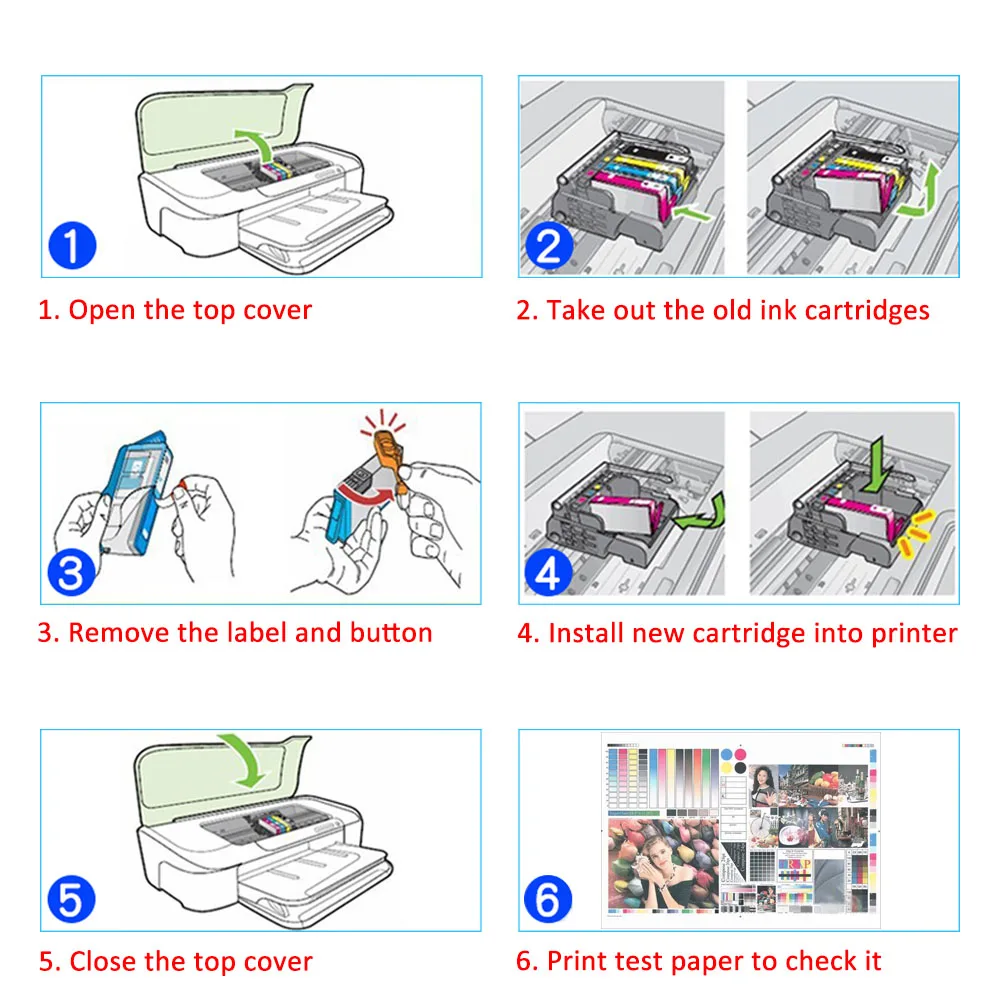 Hisaint 4 шт. черный для HP 364 XL совместим с женскими моделями xl Deskjet 3070A 5510 6510