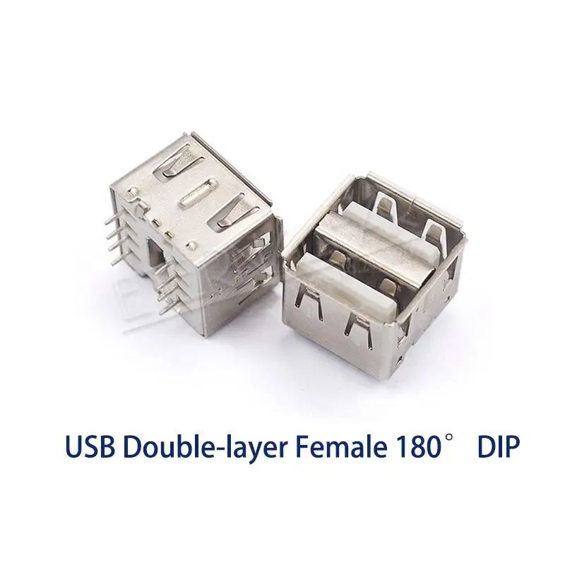 USB7 USB 2,0 квадратный тип B Женский 90 градусов D рот согнуты ноги интерфейс принтера разъем прямой иглы сварочная проволока PCB DIY - Цвет: USB7
