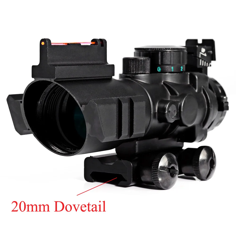 4x32 Acog прицел 20 мм ласточкин хвост рефлекторная Оптика тактический для охотничьей