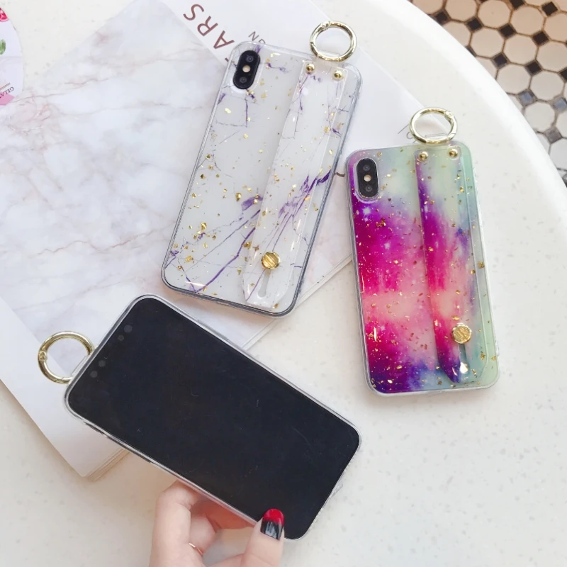 Модный чехол из мраморной золотой фольги для iphone XS MAX X XR 6 6s 7 8 Plus гранитный ТПУ