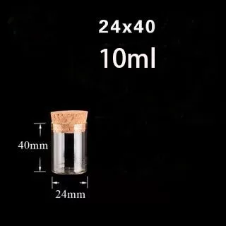10 шт./лот 24*40 мм мл пробковая пробка стеклянная бутылка флакон банки контейнер